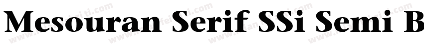 Mesouran Serif SSi Semi Bold Italic字体转换